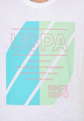 Erkek Beyaz Bisiklet Yaka Tişört - 50249177007