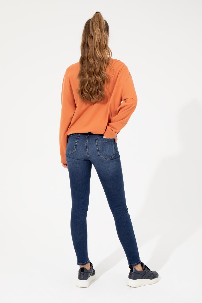 Kadın Mavi Jean Pantolon - 50260572012