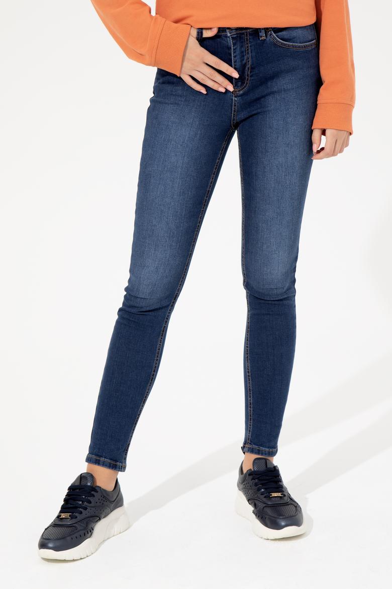 Kadın Mavi Jean Pantolon - 50260572012