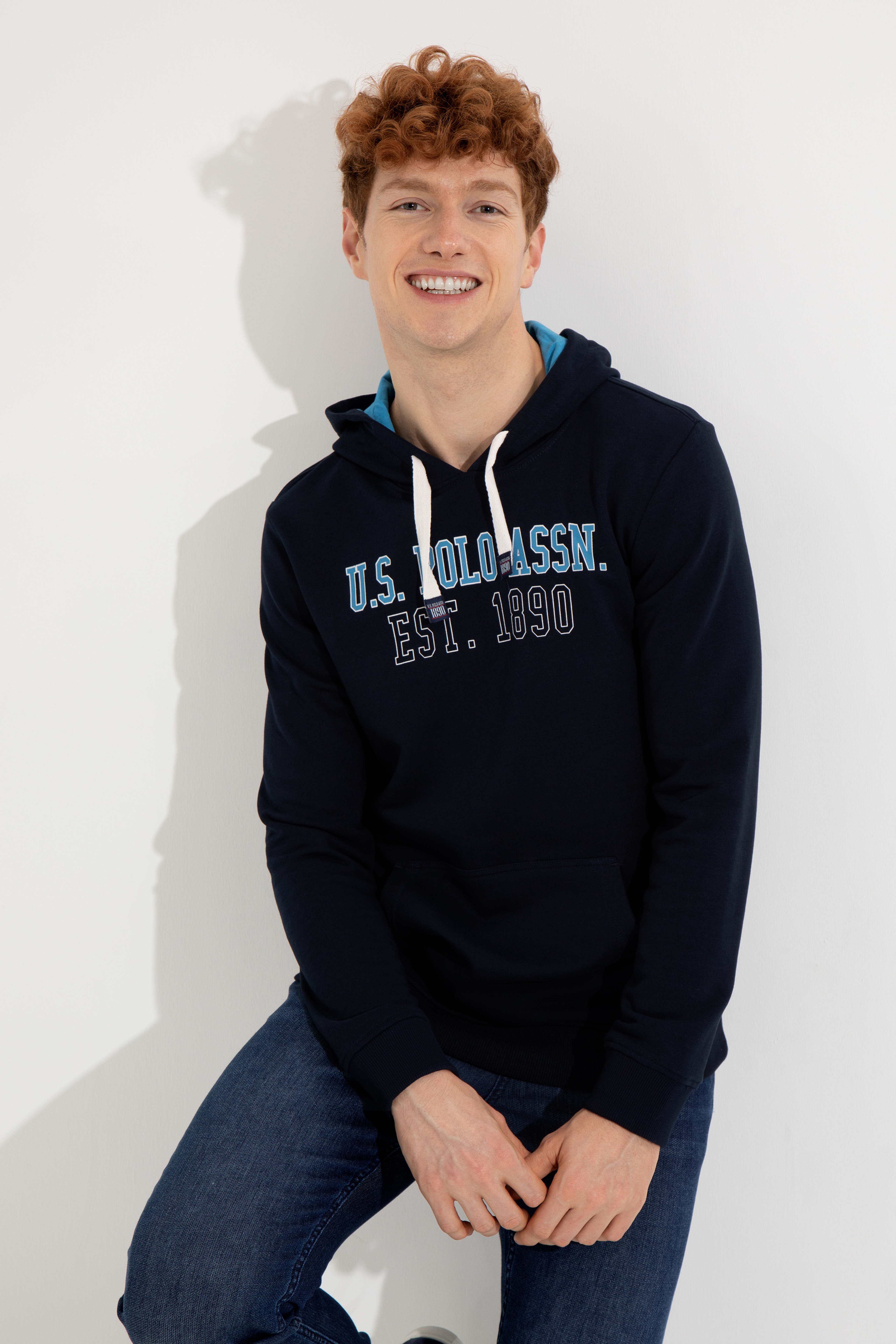 Erkek Lacivert Kapüşonlu Sweatshirt - Image 1