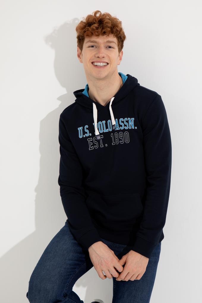 Erkek Lacivert Kapüşonlu Sweatshirt