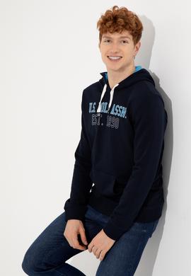 Erkek Lacivert Kapüşonlu Sweatshirt - 50257167011