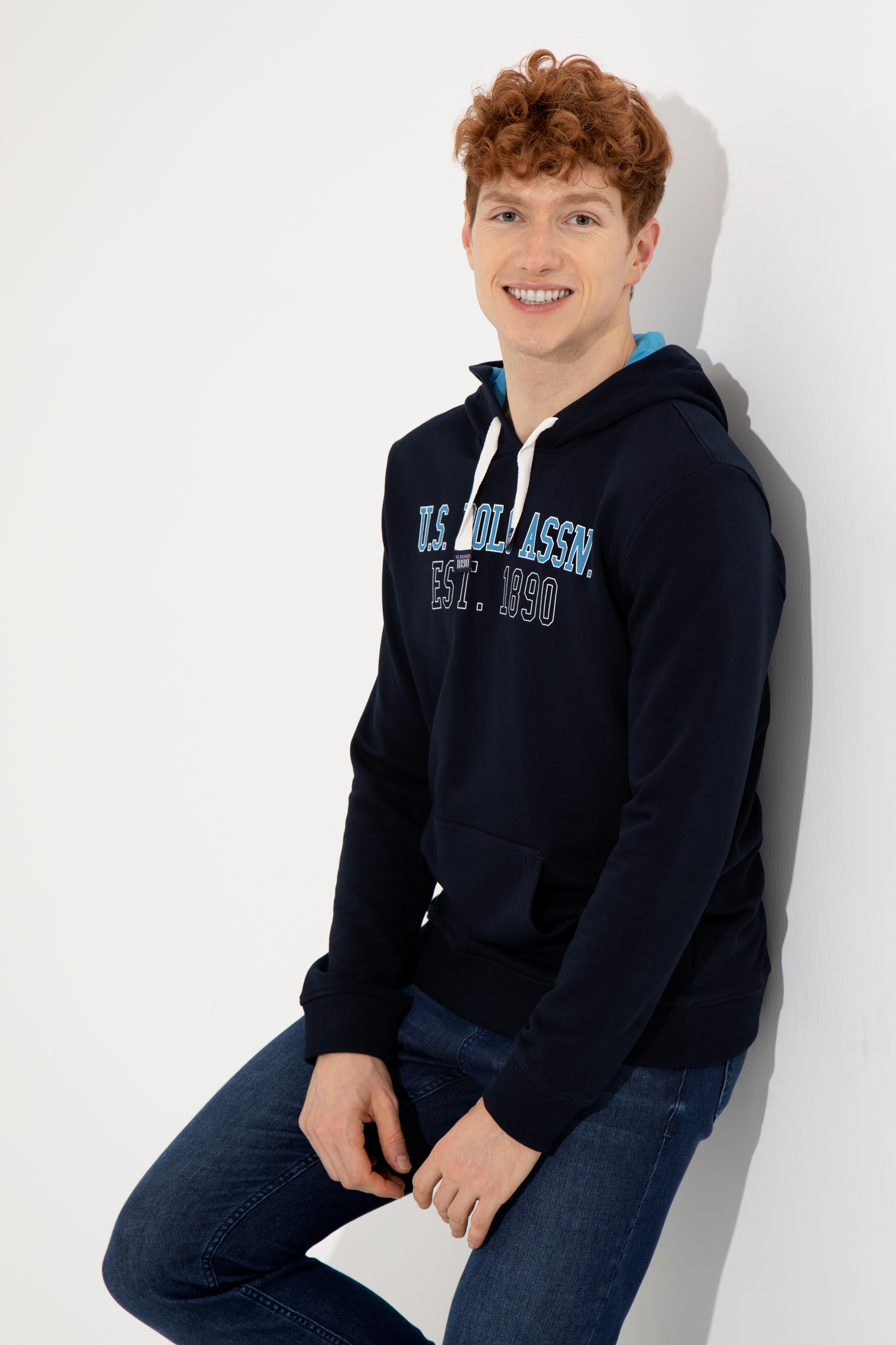 Erkek Lacivert Kapüşonlu Sweatshirt