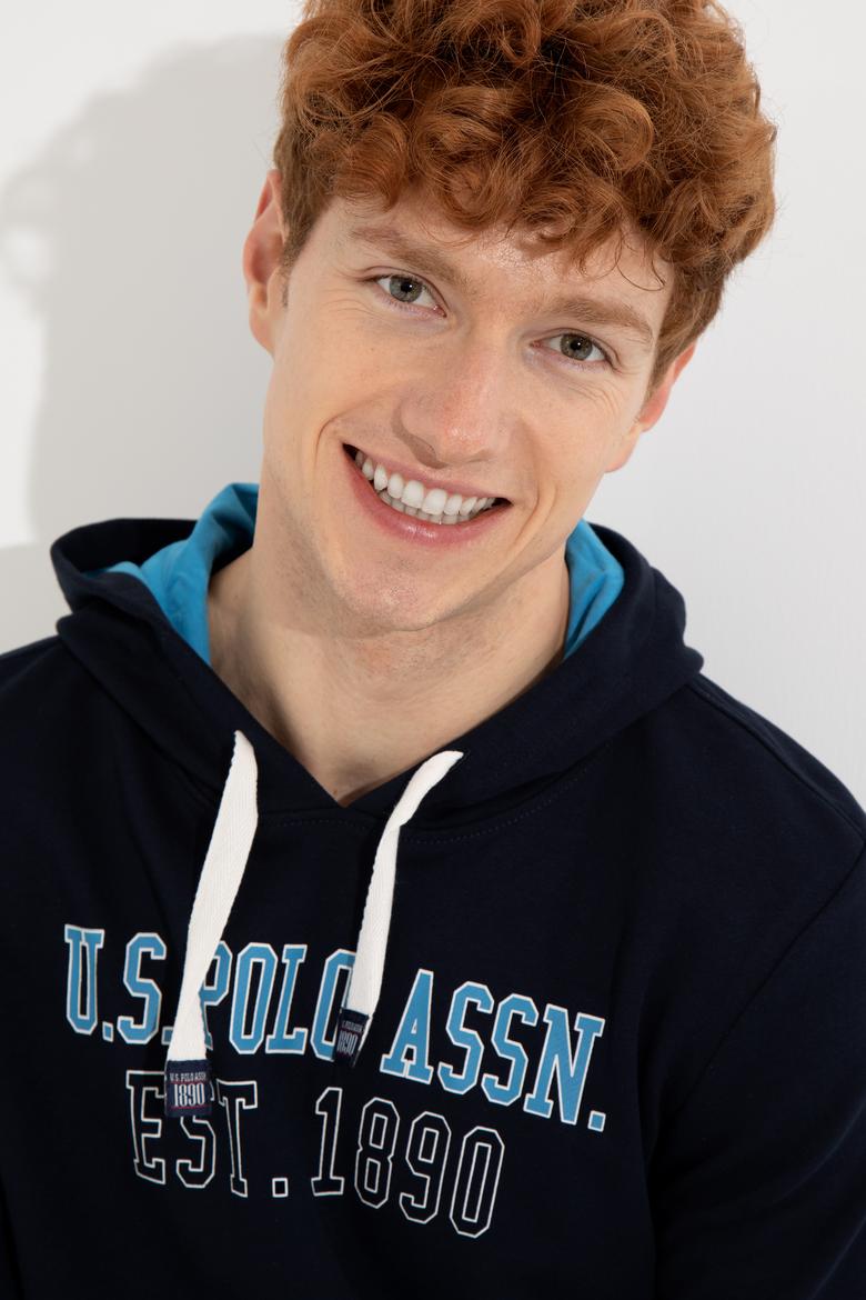 Erkek Lacivert Kapüşonlu Sweatshirt - 50257167011