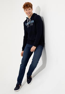 Erkek Lacivert Kapüşonlu Sweatshirt - 50257167011