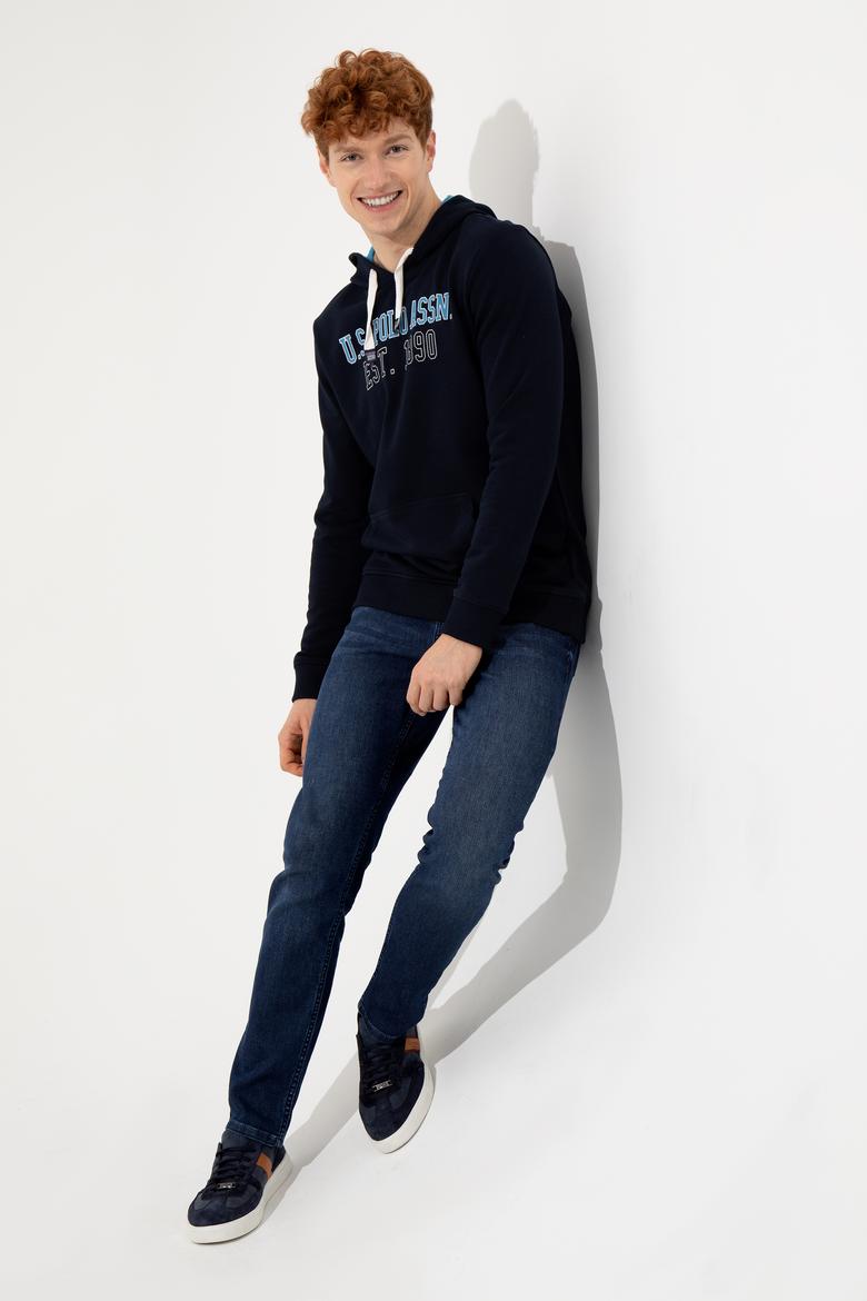 Erkek Lacivert Kapüşonlu Sweatshirt - 50257167011