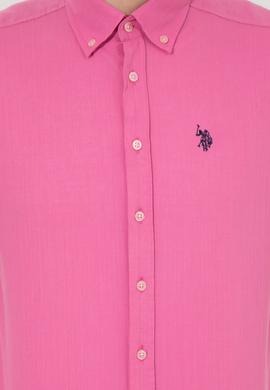 Erkek Pembe Kısa Kollu Gömlek - 50254416046