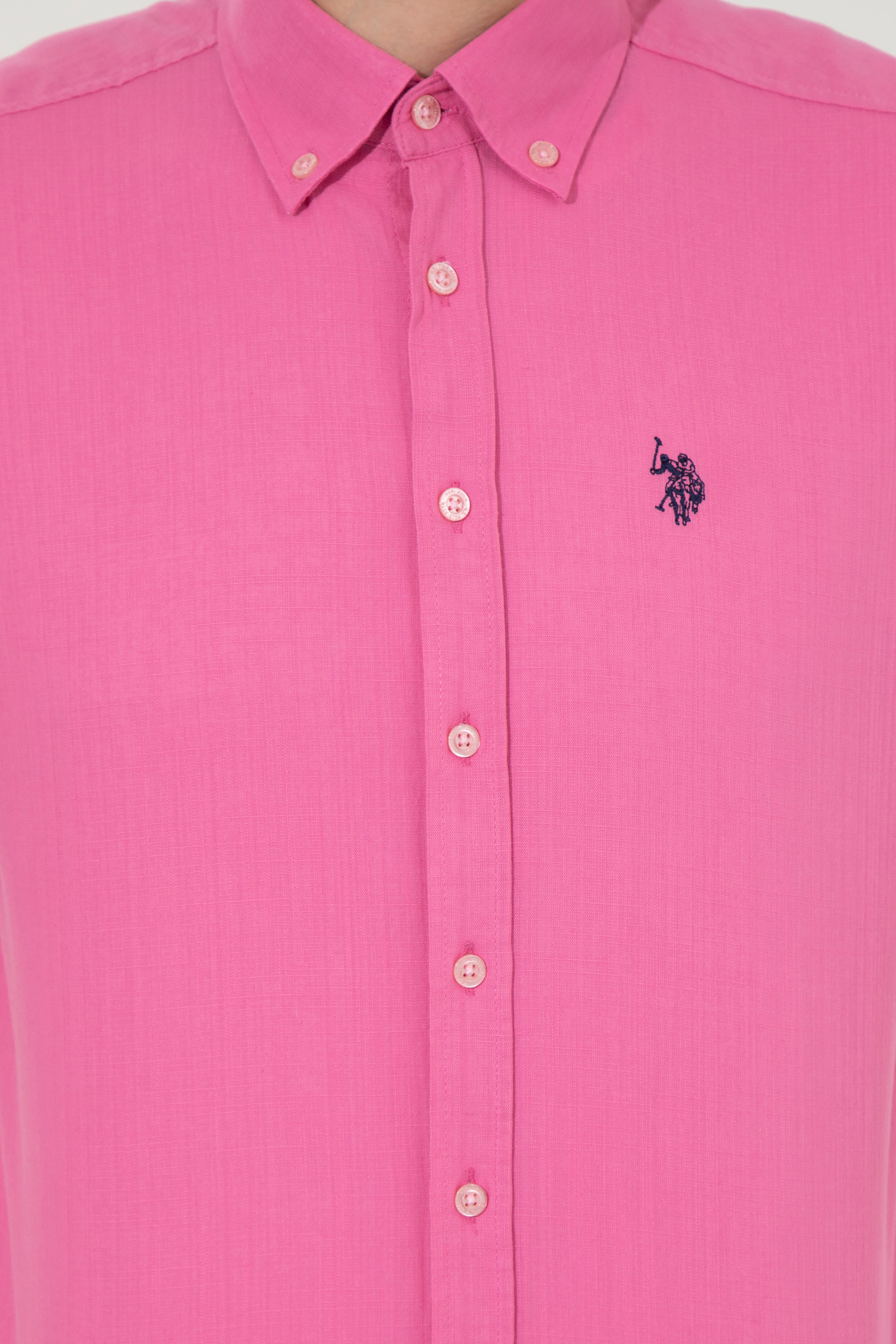 Erkek Pembe Gömlek Kısakol - Image 6