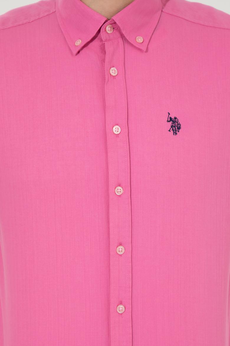 Erkek Pembe Kısa Kollu Gömlek - 50254416046