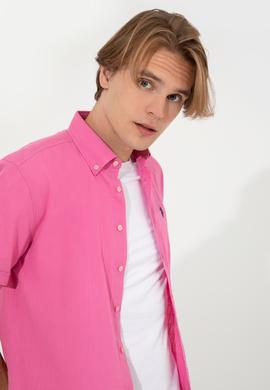 Erkek Pembe Kısa Kollu Gömlek - 50254416046