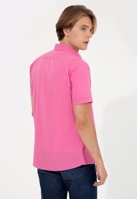 Erkek Pembe Kısa Kollu Gömlek - 50254416046