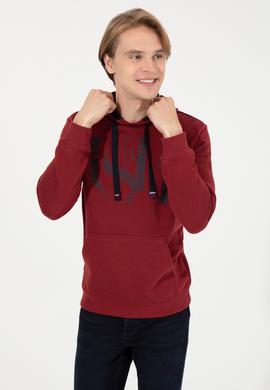 Erkek Vişne Kapüşonlu Sweatshirt - 50257202007