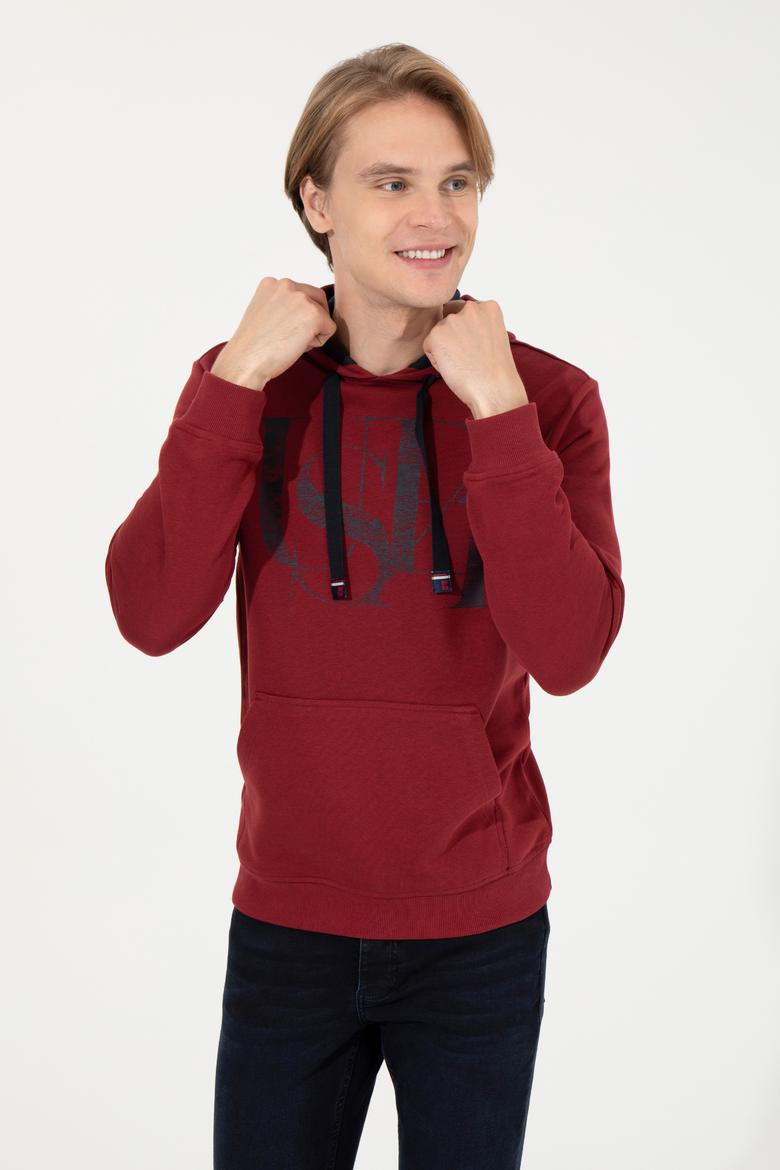 Erkek Vişne Kapüşonlu Sweatshirt - 50257202007