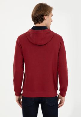Erkek Vişne Kapüşonlu Sweatshirt - 50257202007