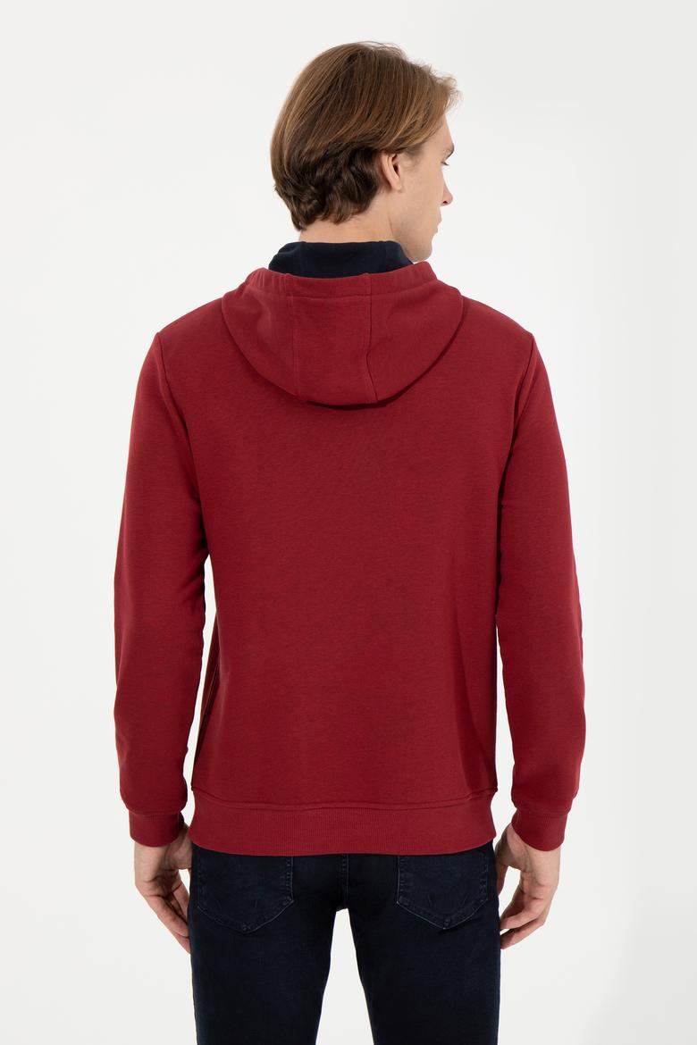 Erkek Vişne Kapüşonlu Sweatshirt - 50257202007