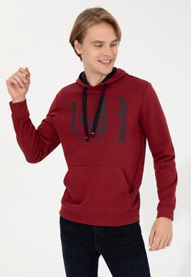 Erkek Vişne Kapüşonlu Sweatshirt - 50257202007