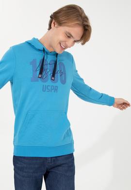 Erkek Kobalt Kapüşonlu Sweatshirt - 50257143031