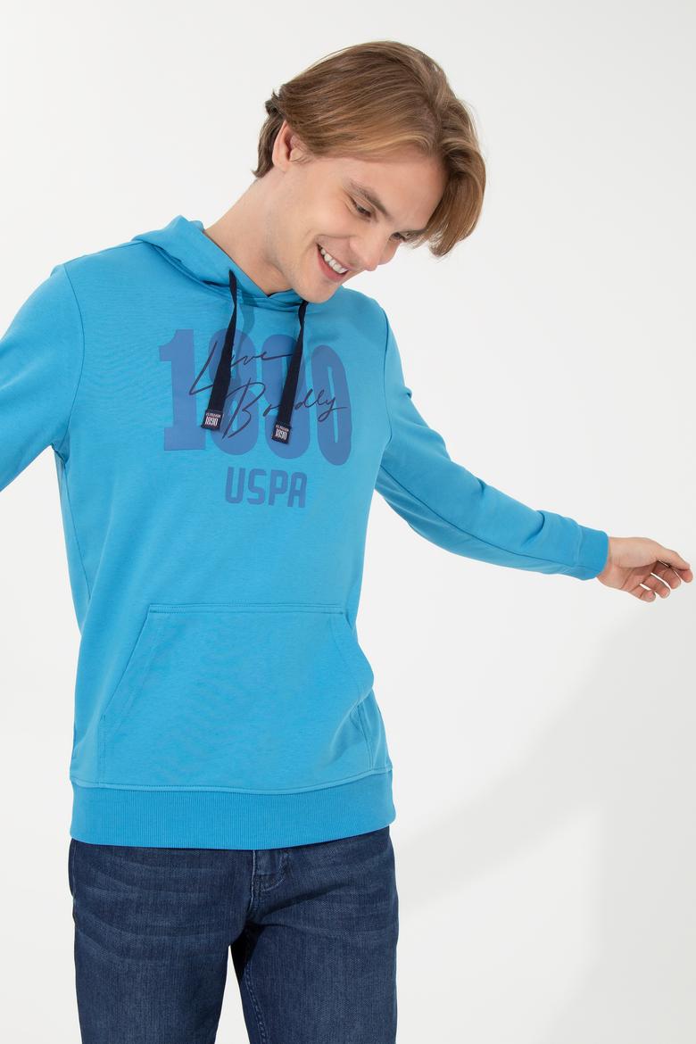 Erkek Kobalt Kapüşonlu Sweatshirt - 50257143031