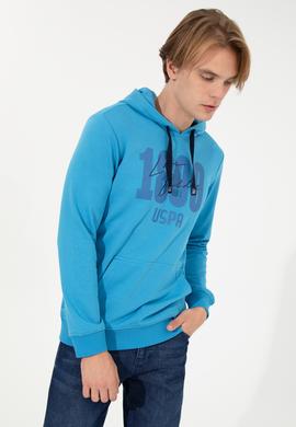 Erkek Kobalt Kapüşonlu Sweatshirt - 50257143031