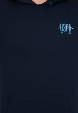 Erkek Lacivert Kapüşonlu Basic Sweatshirt - 50257225019