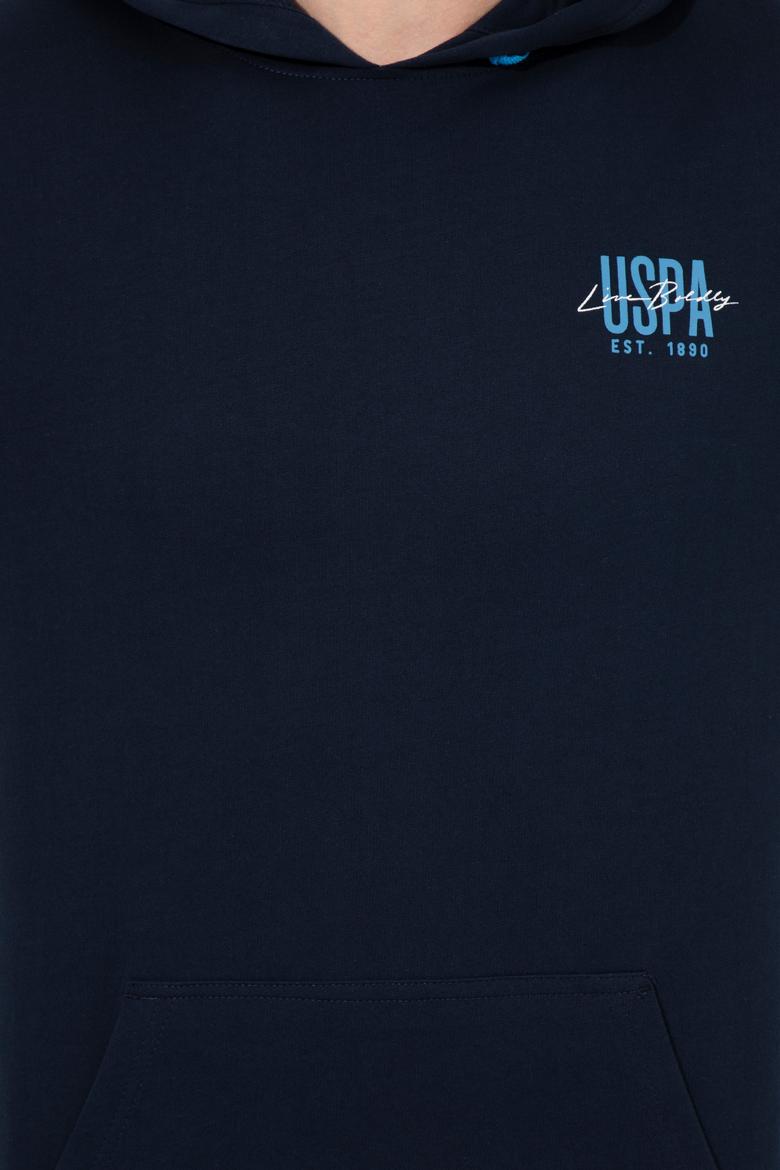 Erkek Lacivert Kapüşonlu Basic Sweatshirt - 50257225019