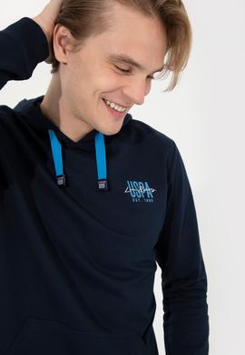Erkek Lacivert Kapüşonlu Basic Sweatshirt - 50257225019