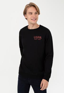 Erkek Siyah Bisiklet Yaka Sweatshirt - 50257198046
