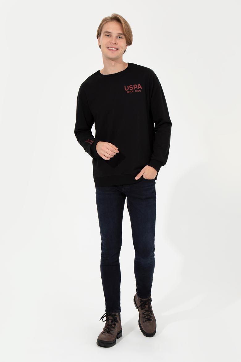 Erkek Siyah Bisiklet Yaka Sweatshirt - 50257198046