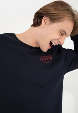 Erkek Lacivert Bisiklet Yaka Sweatshirt - 50257198016