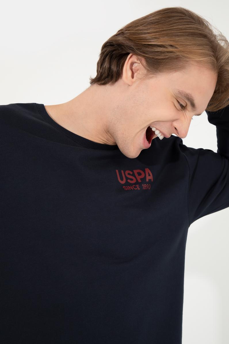 Erkek Lacivert Bisiklet Yaka Sweatshirt