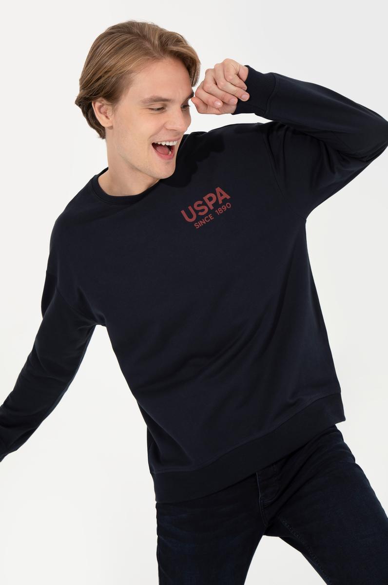 Erkek Lacivert Bisiklet Yaka Sweatshirt