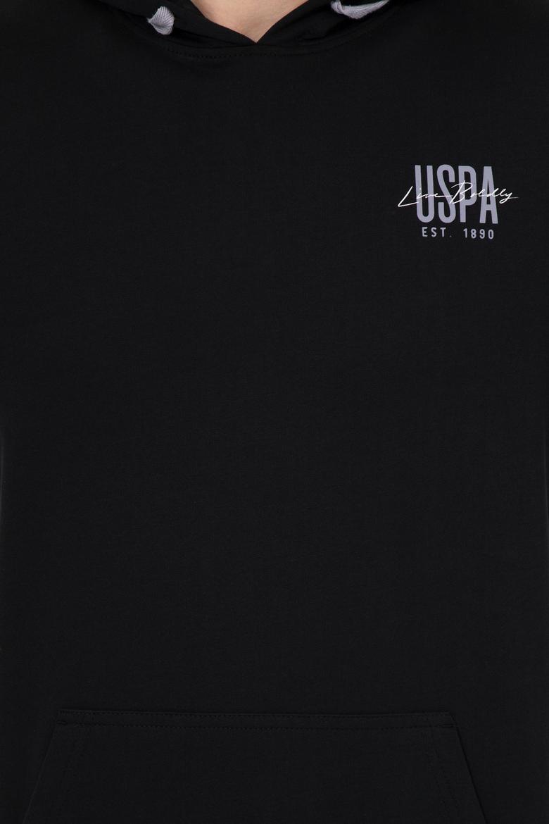 Erkek Siyah Kapüşonlu Basic Sweatshirt - 50257225041