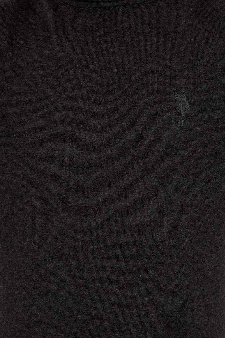 Erkek Antrasit Melanj Balıkçı Yaka Basic Triko Kazak - 50251874044