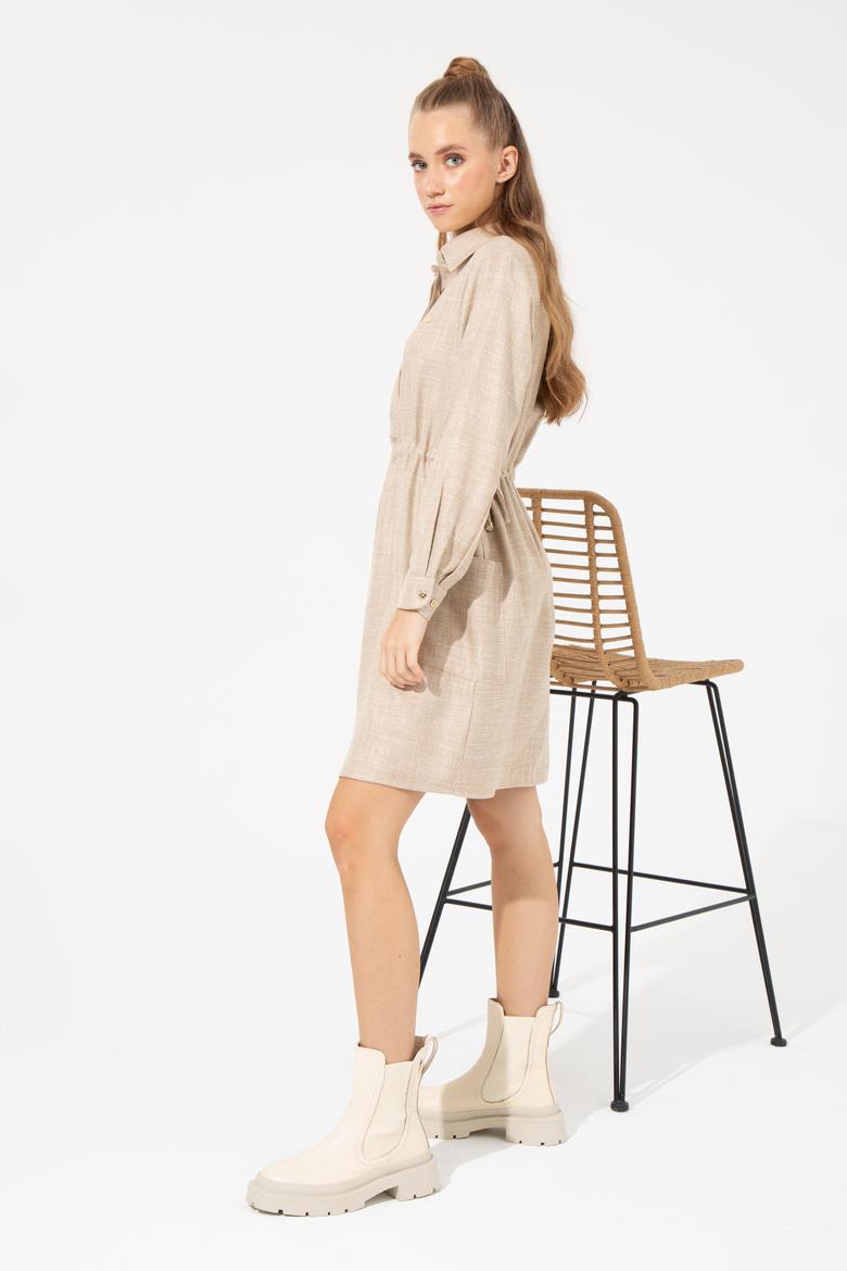 Kadın Camel Dokuma Elbise - 50253659005