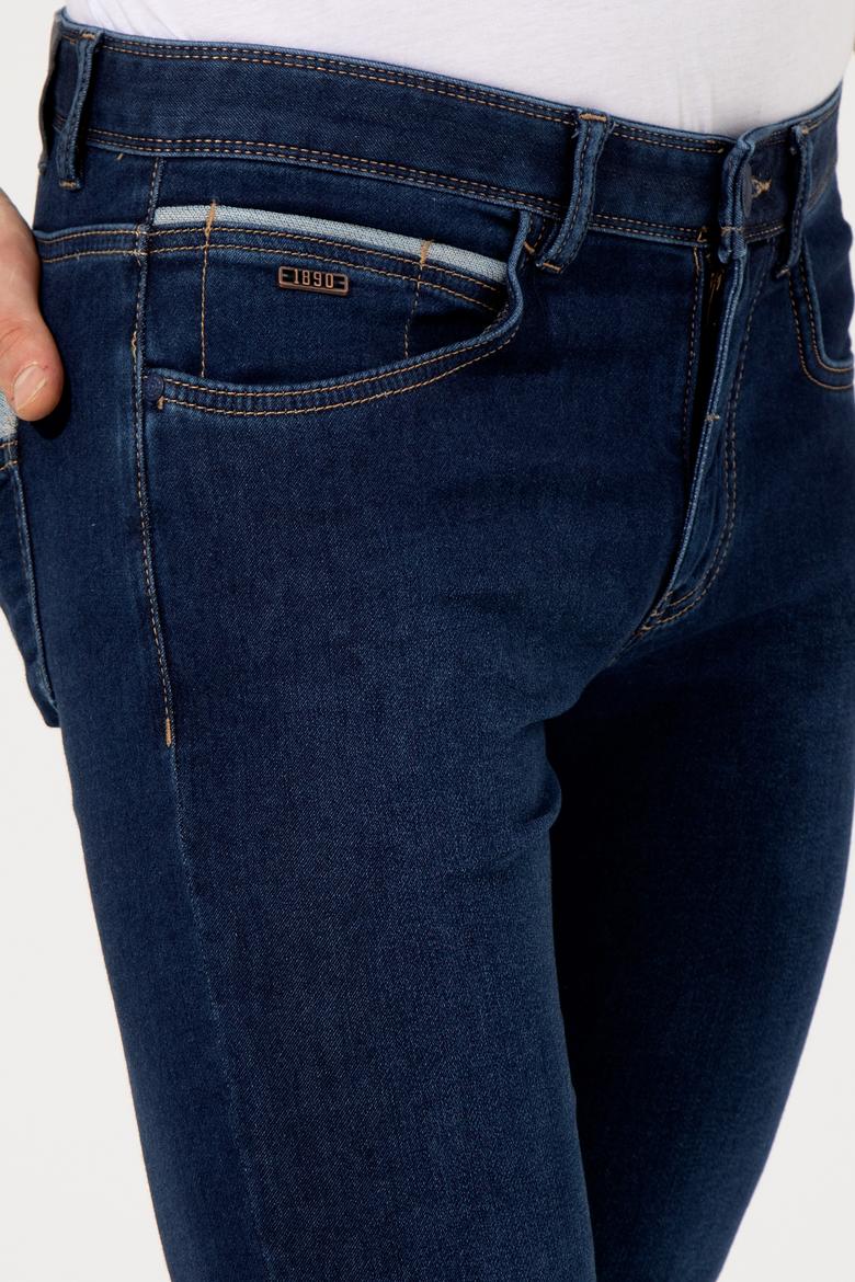 Erkek Mavi Denim Pantolon - 50247268003