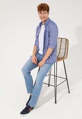 Erkek Açık Mavi Jean Pantolon - 50249641053