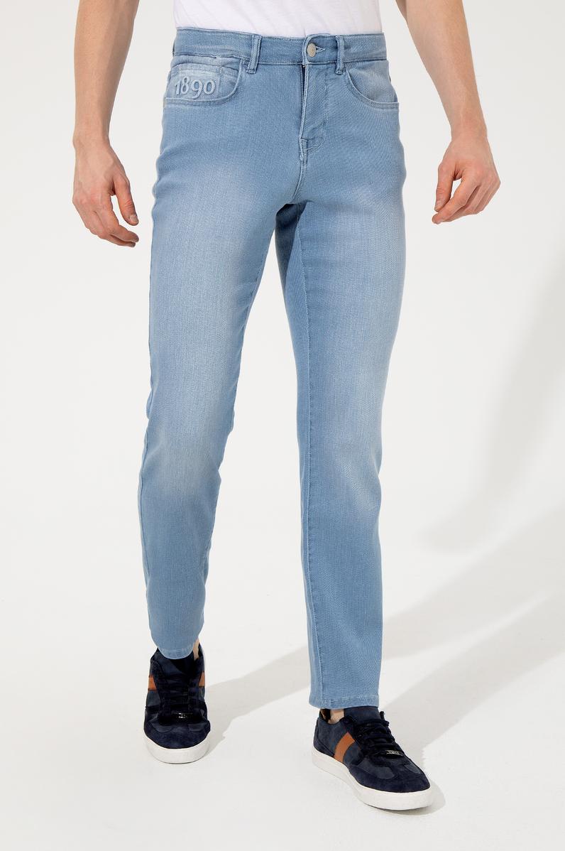 Erkek Açık Mavi Jean Pantolon