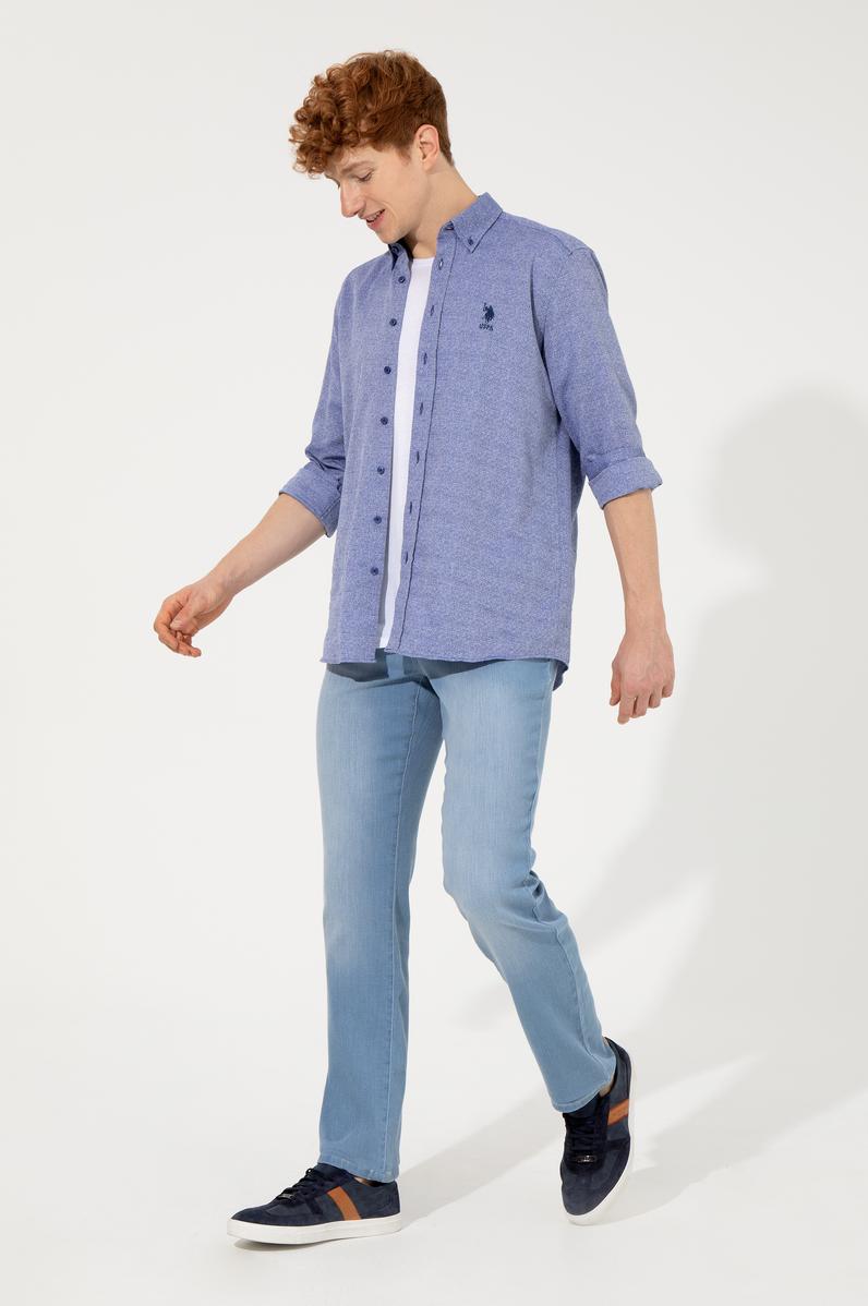 Erkek Açık Mavi Jean Pantolon