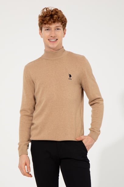 Erkek Camel Melanj Basic Kazak