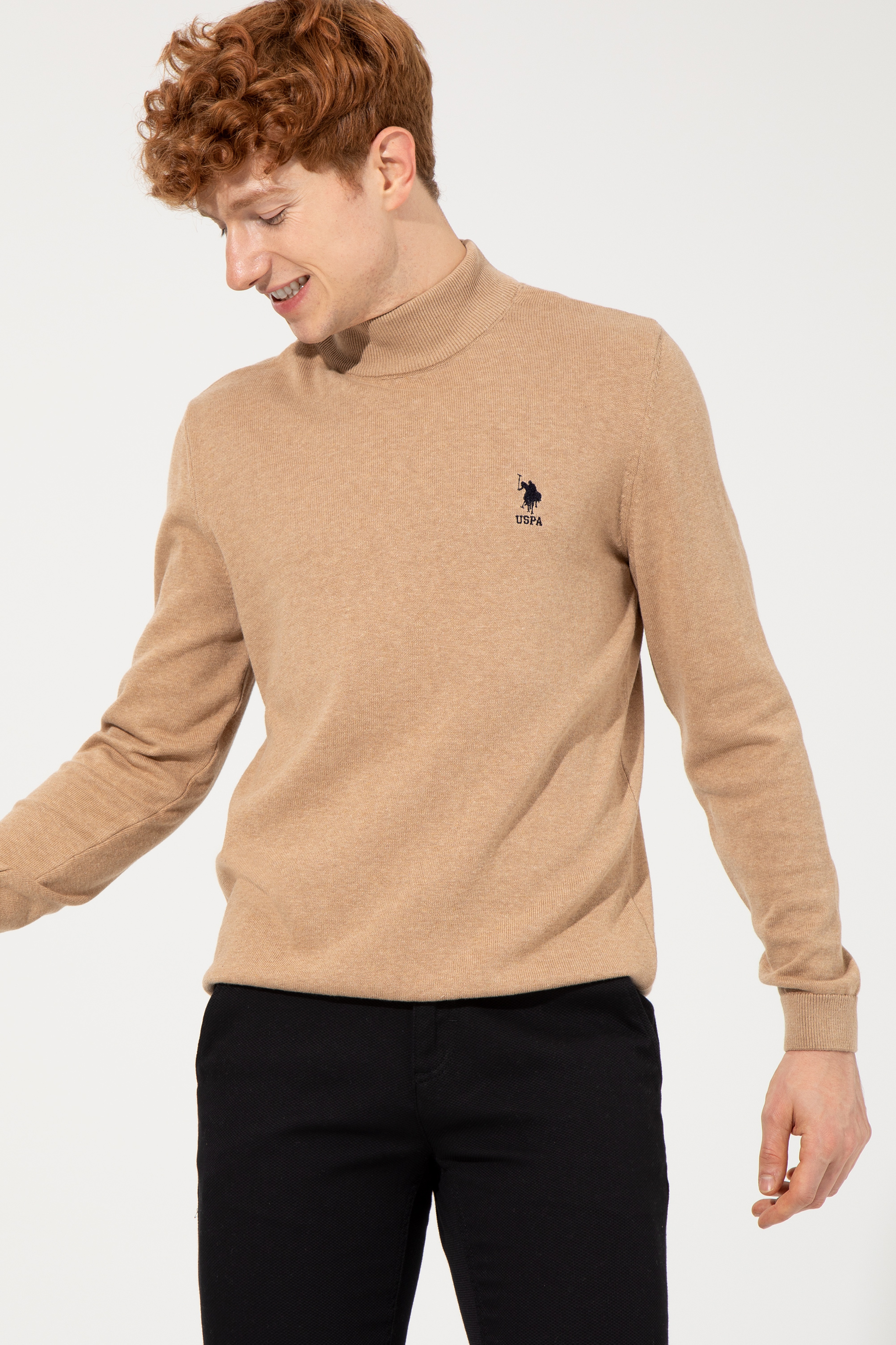 Erkek Camel Melanj Basic Kazak