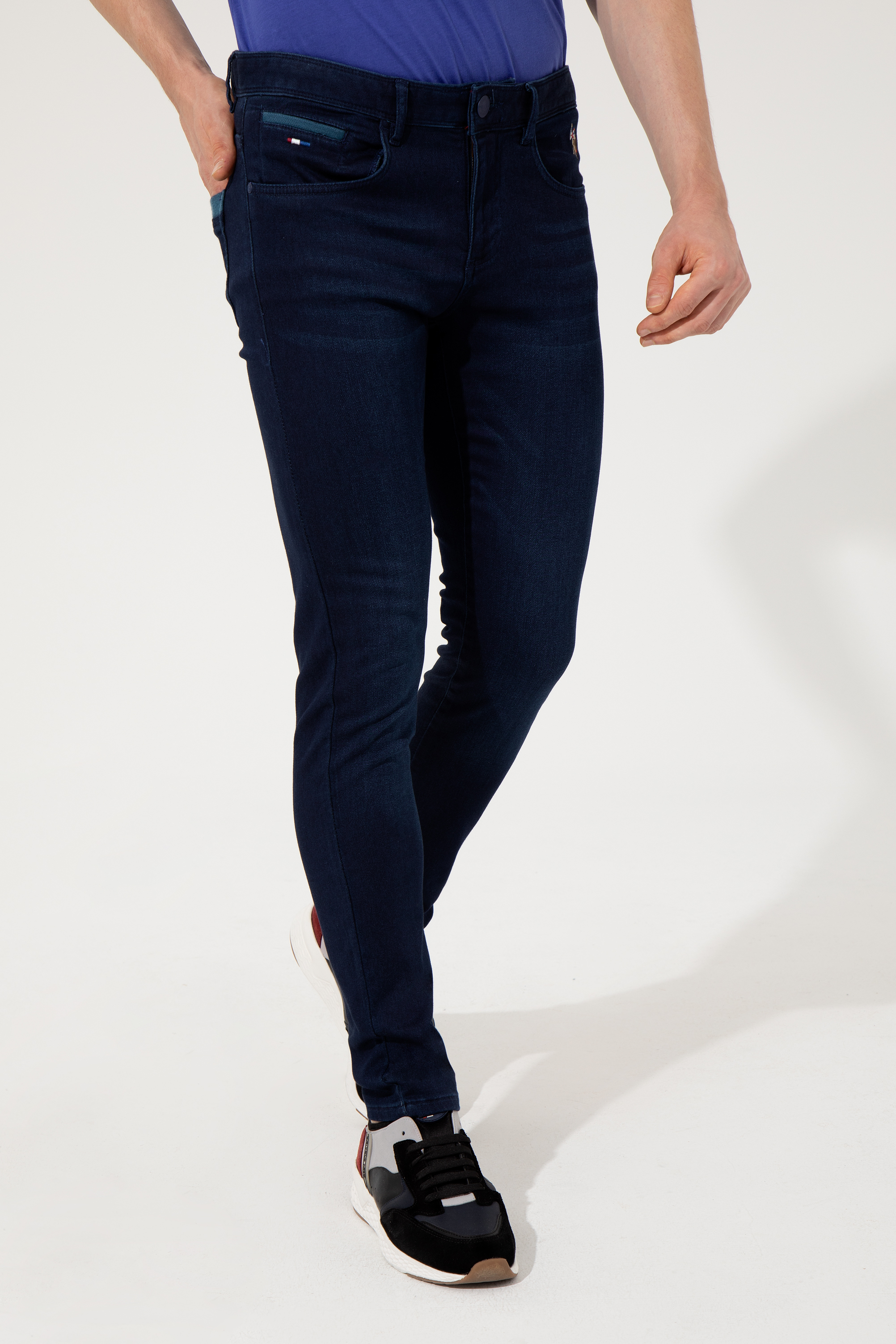 Erkek Mavi Denim Pantolon