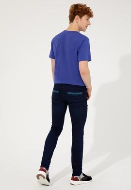 Erkek Mavi Denim Pantolon - 50247448051