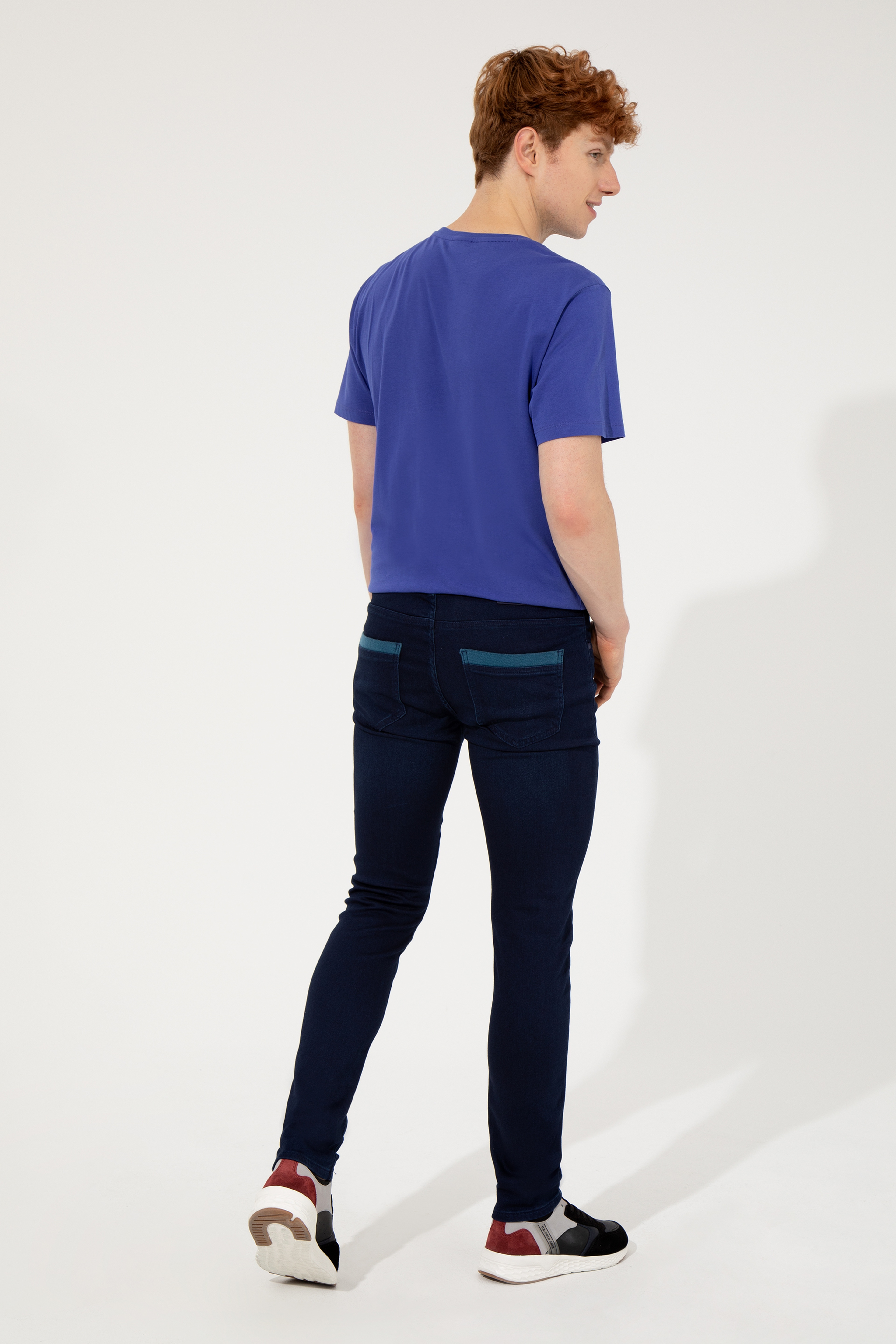 Erkek Mavi Denim Pantolon