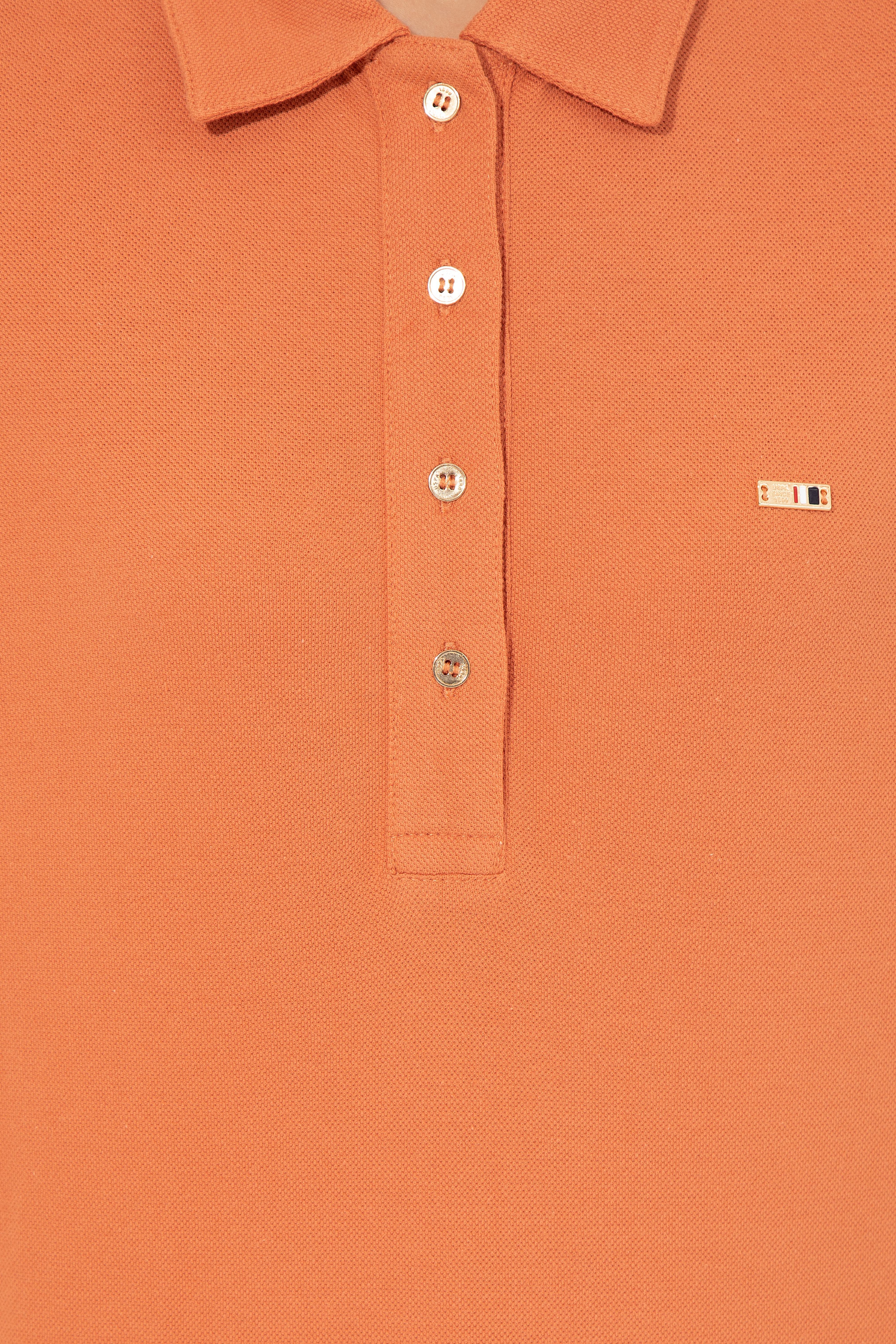 Kadın Kiremit Polo Yaka Sweatshirt