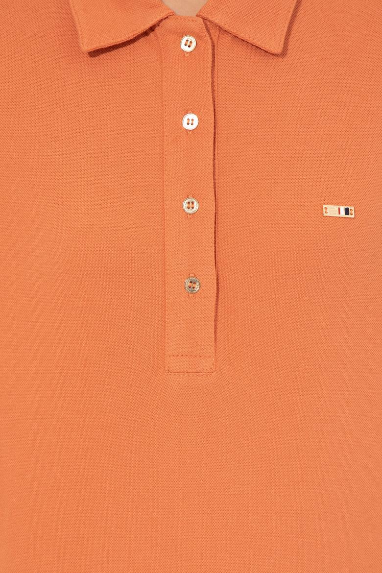 Kadın Kiremit Polo Yaka Sweatshirt - 50260880005