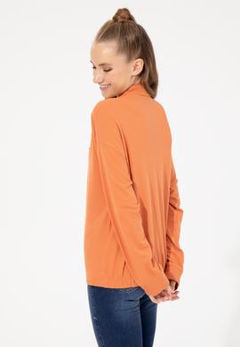 Kadın Kiremit Polo Yaka Sweatshirt - 50260880005