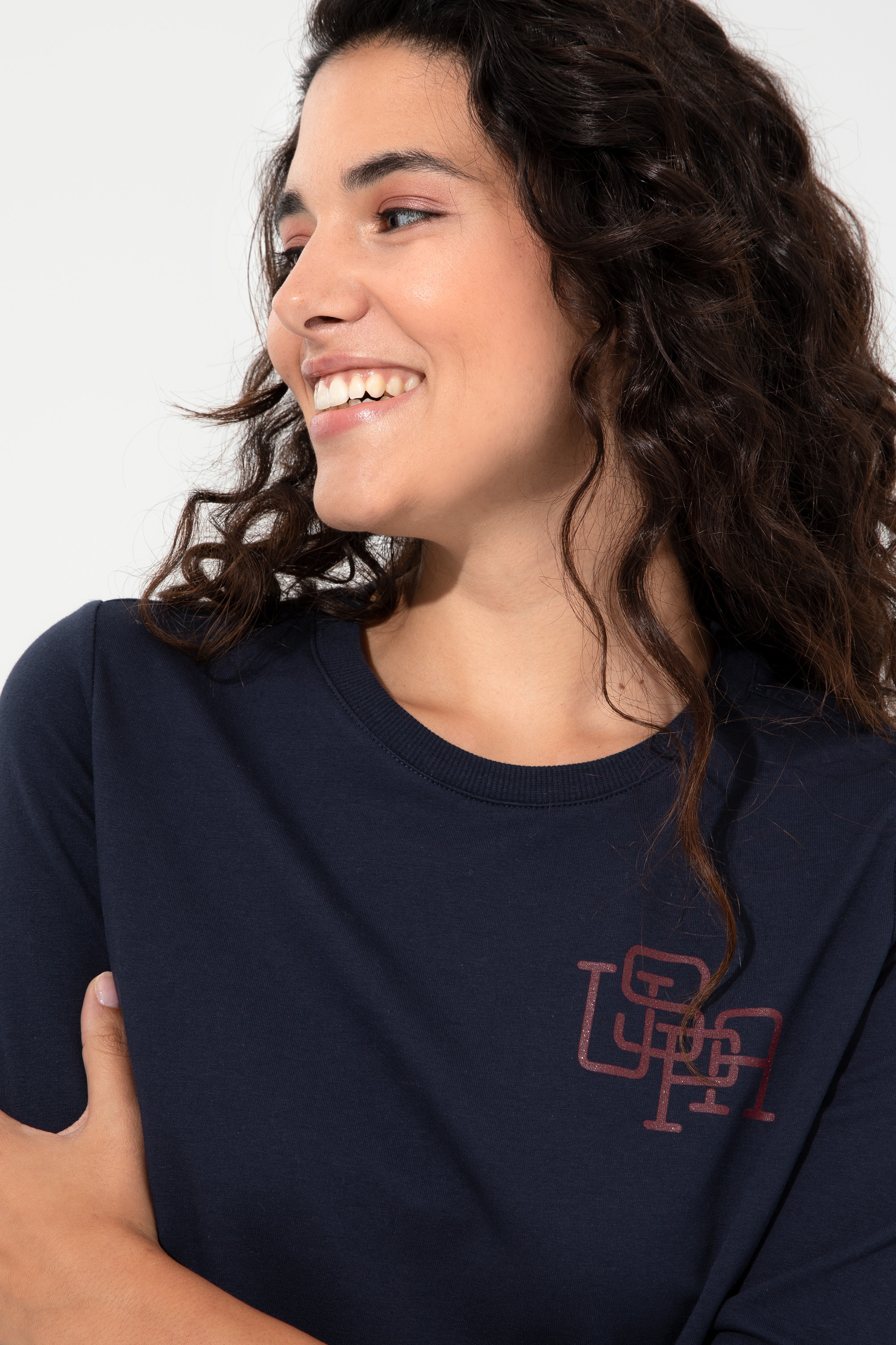 Kadın Lacivert Sweatshirt - Image 4