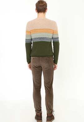 Erkek Kahverengi Kanvas Pantolon - 50236934012