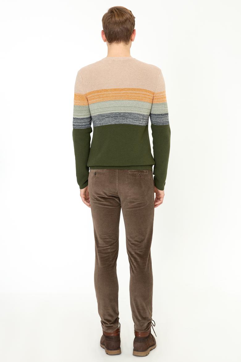 Erkek Kahverengi Kanvas Pantolon - 50236934012