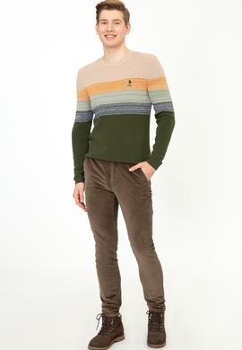 Erkek Kahverengi Kanvas Pantolon - 50236934012